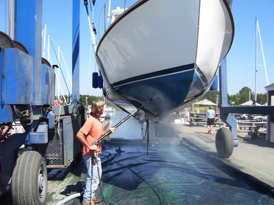 washing boat, antifouling paints