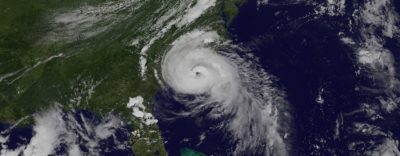 Hurricane Arthur hit the Outer Banks in July 2014, during what was predicted to be a near-normal to below-normal season for activity. Photo: NOAA