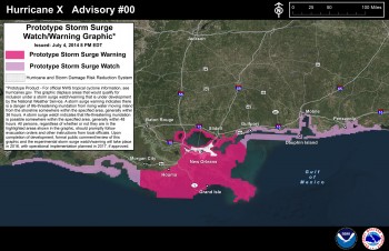 Storm surge graphics will be issued when storms threaten. Graphic: NOAA