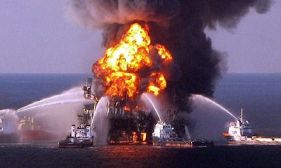 Eleven people died when BP's Deepwater Horizon rig exploded, causing the worst oil spill in U.S. history. Photograph: AFP/Getty Images