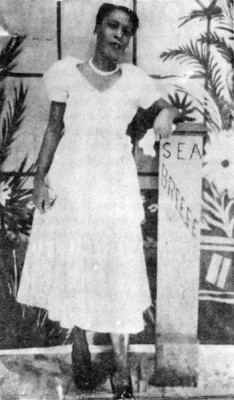 A woman poses for her photograph in Seabreeze. Photographer and date unknown. Photo: SlapDash Publishing, from the book "Carolina Beach Volume 2" by Daniel Ray Norris