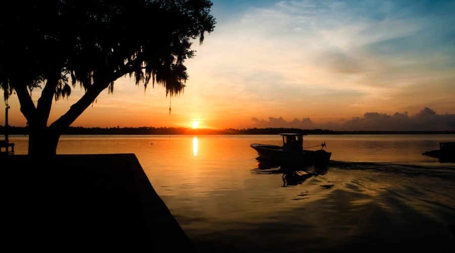 “Sunrise at Sneads Ferry Marina” by Frank Ostman.