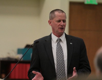 N.C. Department of Environmental Quality Assistant Secretary  Tom Reeder speaks last week before the General Assembly's Environmental Review Commission. Photo: Kirk Ross