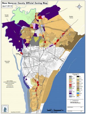 The industrial zone in New Hanover County is shown in purple. Map: New Hanover County