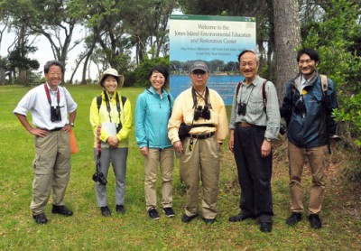 The group poses at Hammocks Beach State Park. Photo: Todd Miller