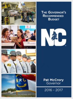 Gov. Pat McCrory's recommended spending plan totals $22.3 billion. Photo: N.C. Office of State Budget and Management