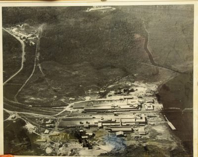 This 1960 aerial photo of Navassa on display at town hall shows the industry in place at the time.