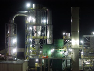 Shown is the dryer at the Enviva wood pellet manufacturing facility in Ahoskie. Photo: Enviva