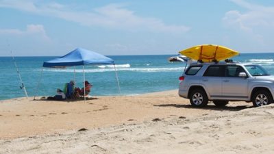 Off-road vehicle use is allowed in certain areas of Cape Hatteras National Seashore, for both sound and ocean access. Photo: Cape Hatteras National Seashore