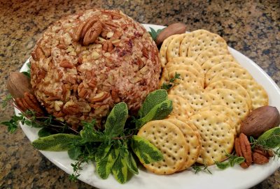 A holiday cheese ball served with Ritz crackers is a holiday tradition along North Carolina's coastal plain. Photo: Liz Biro