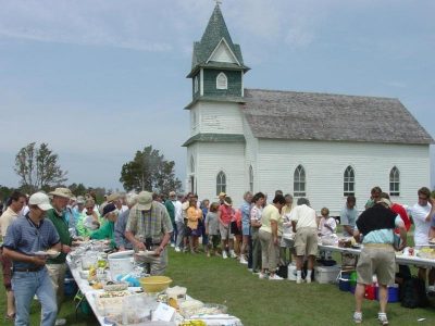 Attendees gather for lunch during a past Portsmouth Homecoming. Photo: Contributed 