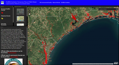 Shellfish Leases and Harvest Closures Along the North Carolina Coast