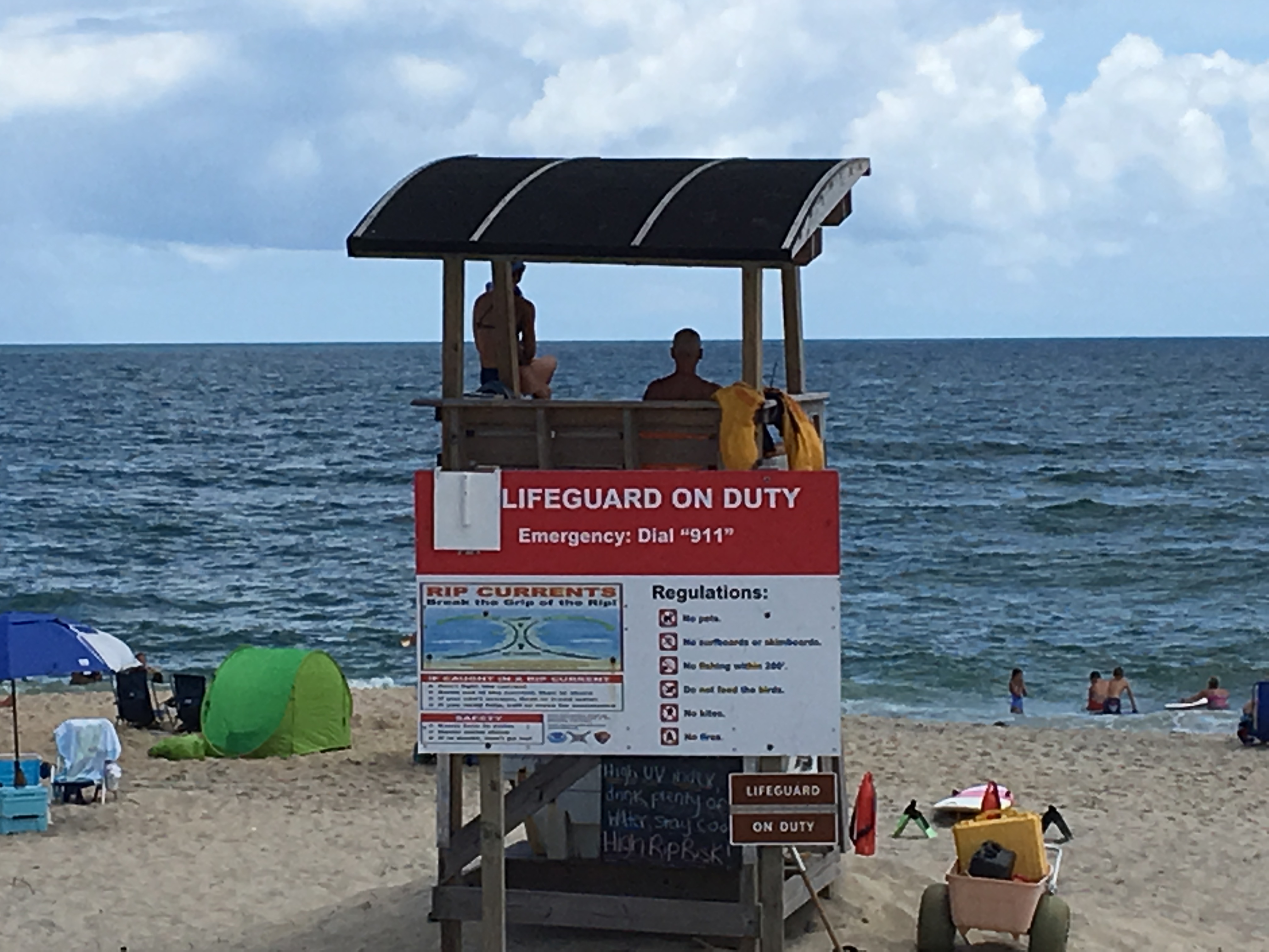 Lifeguards are on duty from Memorial Day weekend through Labor Day, 9 a/.m. to 5 p.m. seven days a week at Cape Hatteras National Seashore. Photo: National Park Service