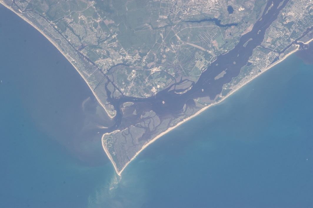 A segment of the lower Cape Fear River as captured by NASA astronauts, June 15, 2013. Photo: Earth Science and Remote Sensing Unit, NASA Johnson Space Center