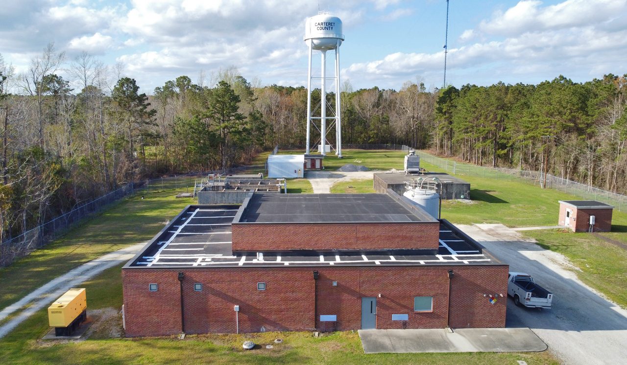 The Carteret County Water Department facility at 526 Laurel Road in Beaufort supplies water to numerous outlying neighborhoods surrounding Beaufort. Photo: Dylan Ray