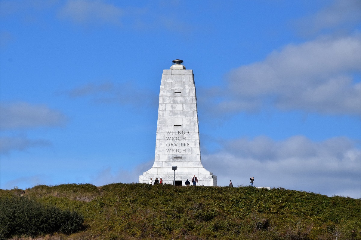 Wright Brothers Monument is located on top of the historic Kill Devil Hill where Wilbur and Orville did their gliding experiments. Photo: Jennifer Allen 