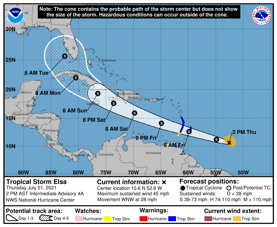 National Hurricane Center names earliest 'E' storm to date ...