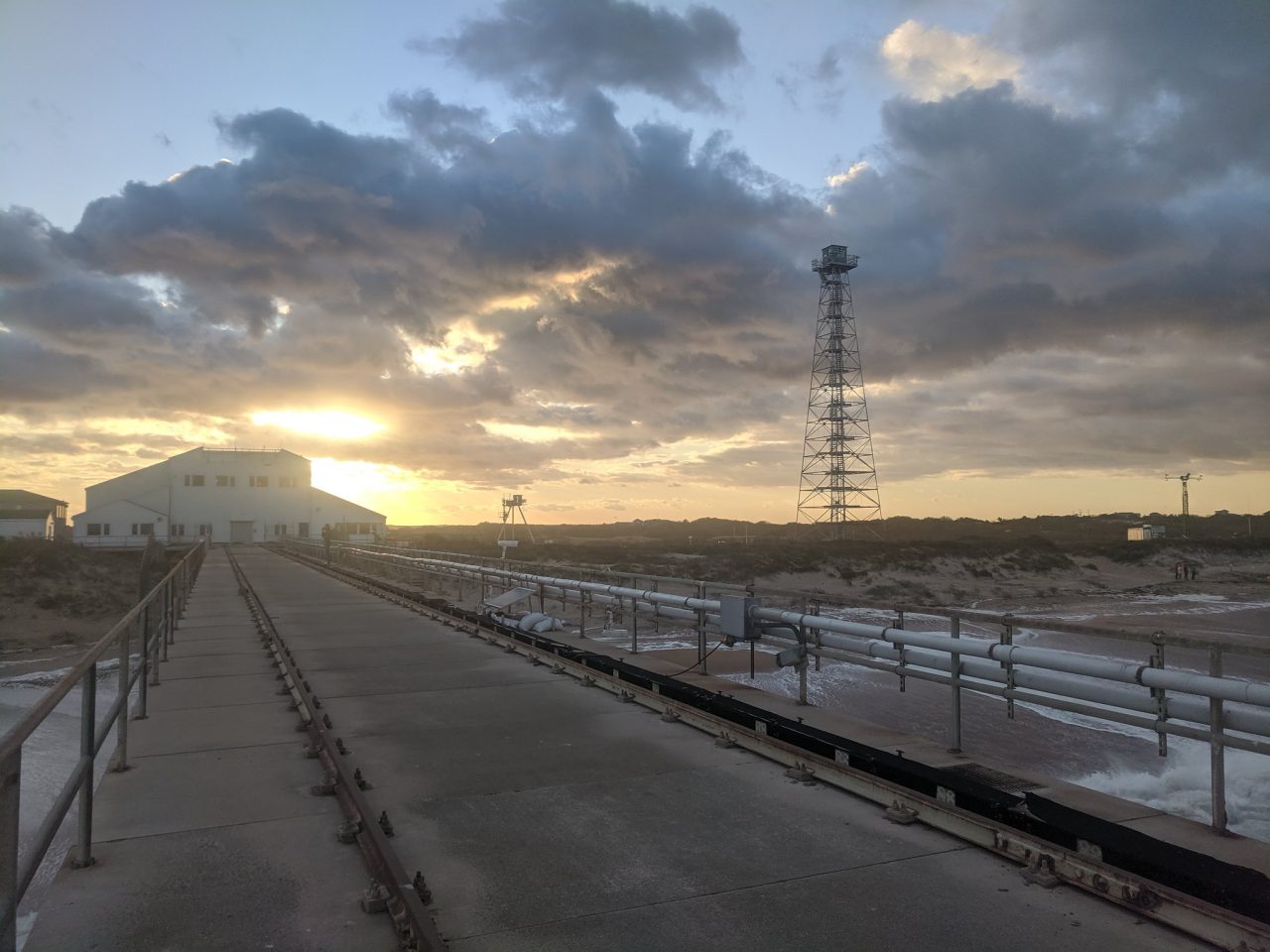 The U.S. Army Engineer Research and Development Center’s Coastal and Hydraulics Laboratory’s Field Research Facility, also known at the Duck Pier. Photo: DUNEX