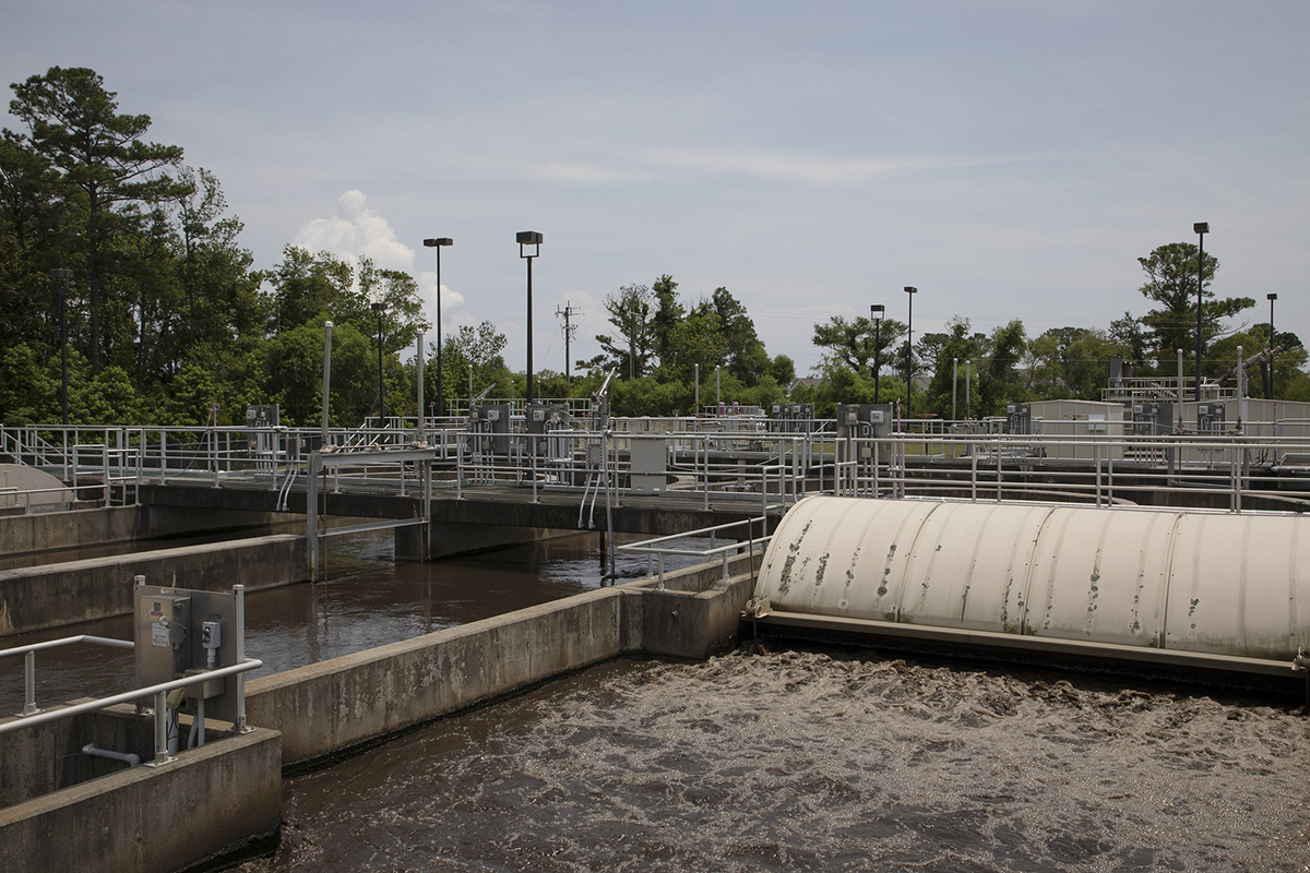 Beaufort's wastewater treatment plant. Photo: M. May/UNC Research
