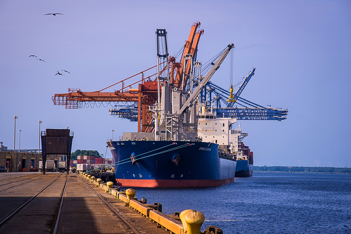 Funding for state ports, such as the N.C. Port of Wilmington shown here, as well as transportation, resiliency and clean water projects are included in the federal infrastructure framework agreement announced earlier this week. 