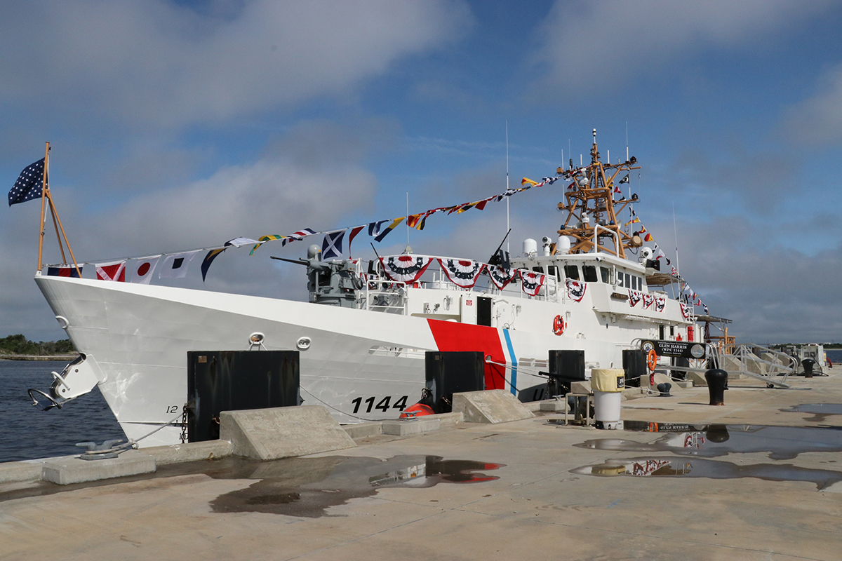 The U.S. Coast Guard Cutter Glen Harris at Fort Macon. Photo: Ann Cary Simpson