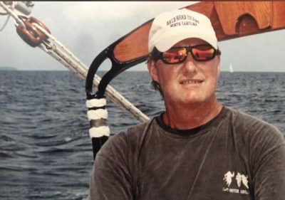 An avid sailor, Kevin Duffus has skippered numerous boats in races on the N.C. coast. Photo courtesy Nathalie Matthews
