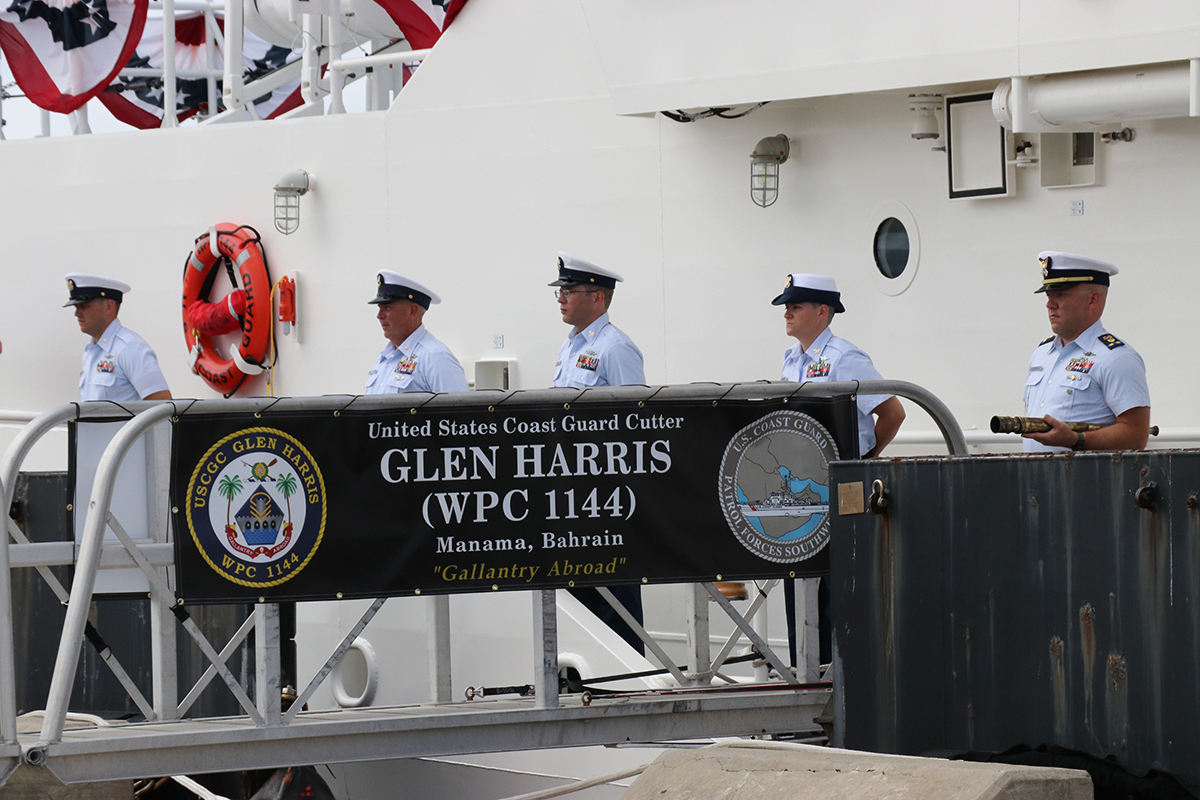 Officers and crew on board the Glen Harris. Photo: Ann Cary Simpson