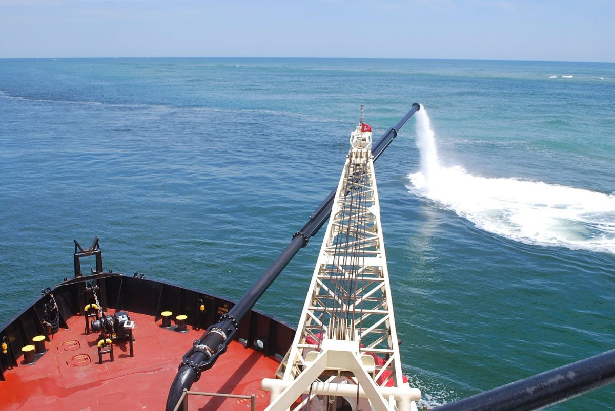 A sidecast dredge. Photo: Army Corps of Engineers Wilmington District