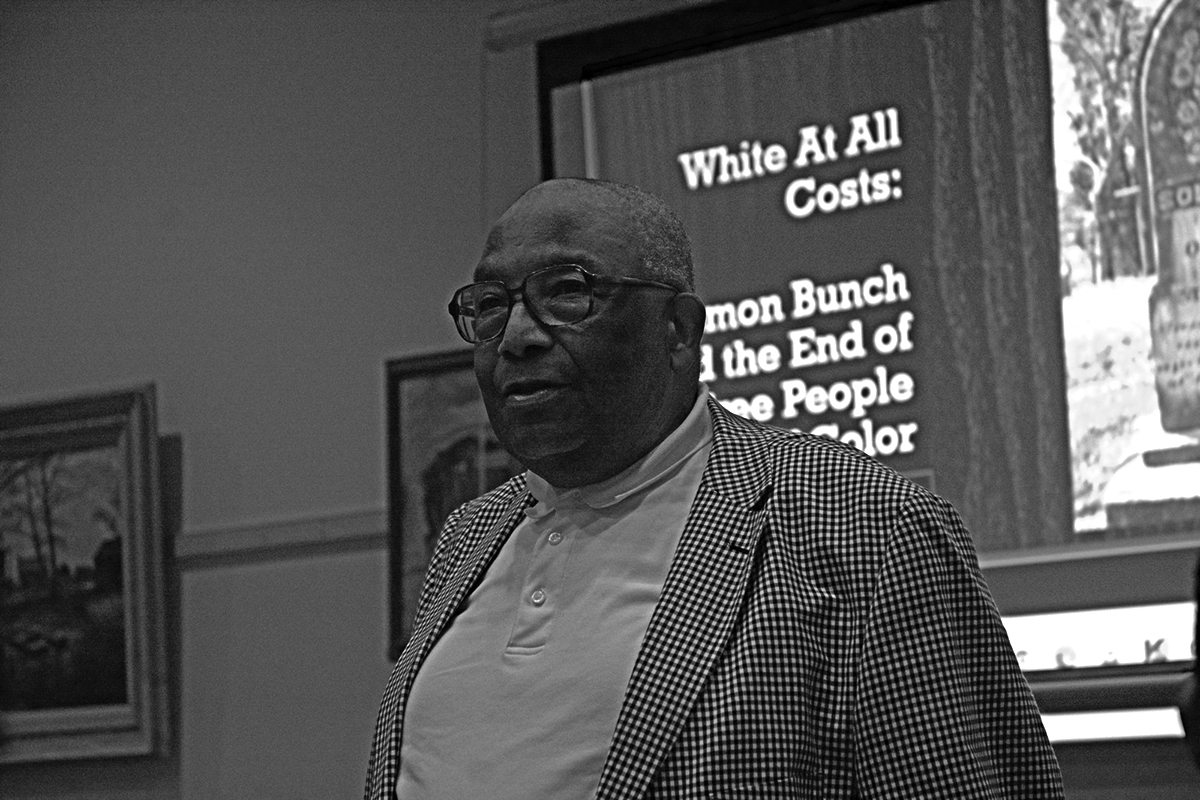 Ben Speller speaks earlier this year during the Historic Hope Foundation’s 10th Family History and Genealogical Fair at Hope Plantation near Windsor. Photo: Kip Tabb