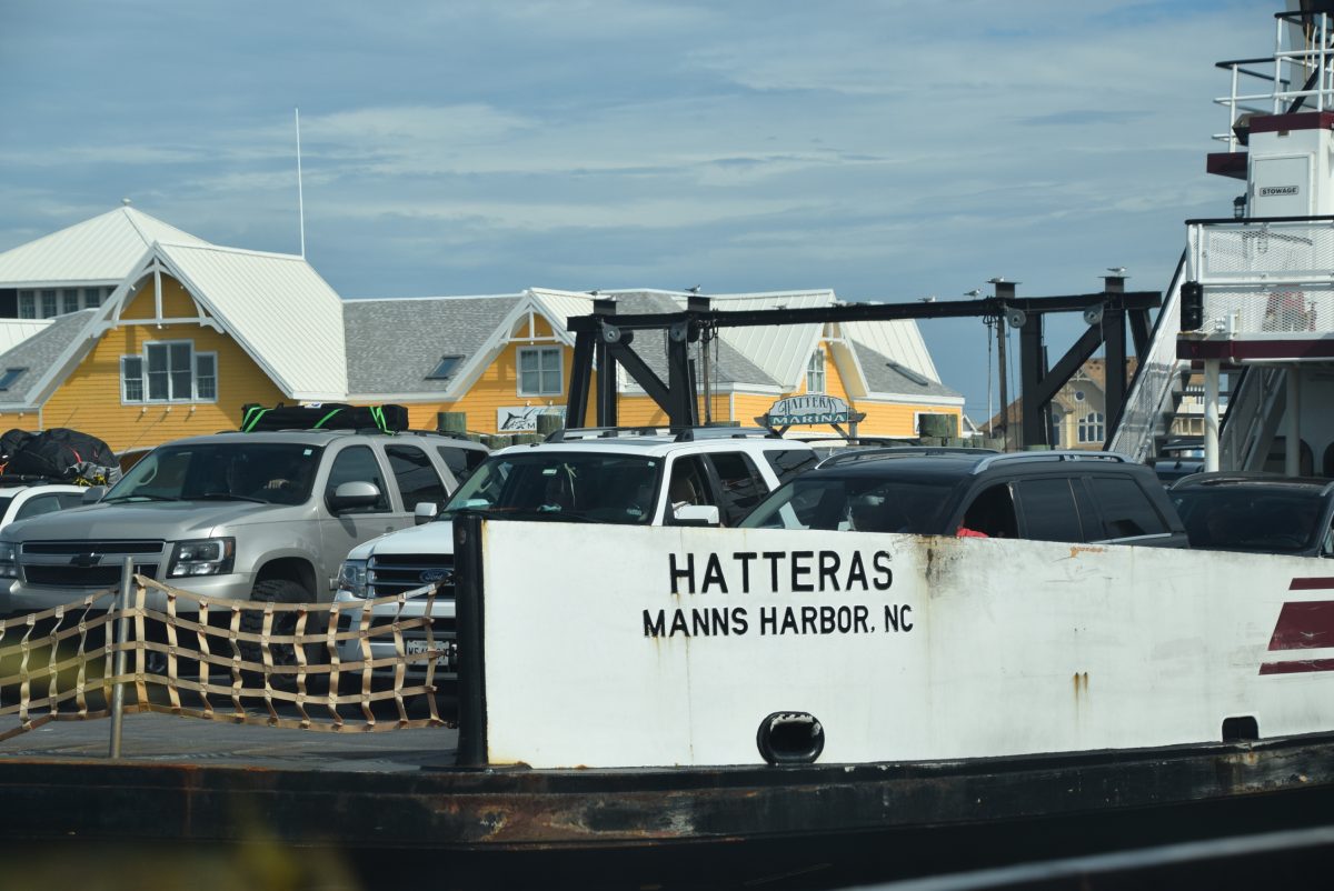 A North Carolina Department of Transportation ferry departs the Hatteras terminal. Photo: Jennifer Allen