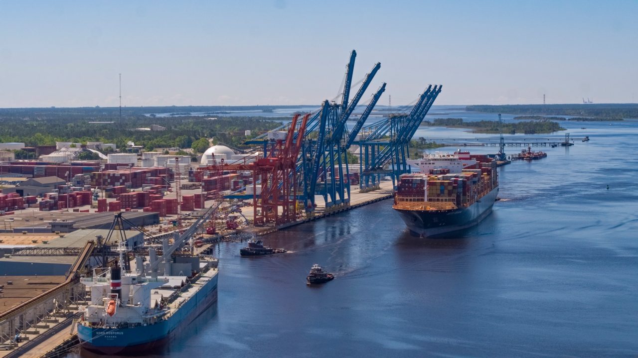 Ships call at the North Carolina Port of Wilmington. Photo: N.C. Ports