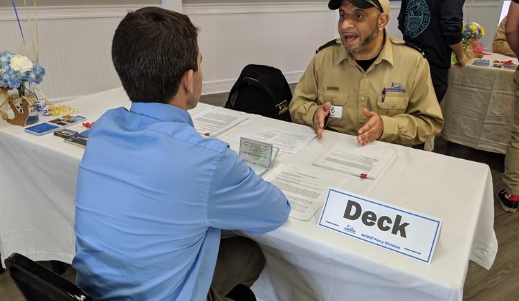 Representatives will be on hand to discuss career opportunities at the four Ferry Division job fairs in eastern North Carolina. Photo: NCDOT