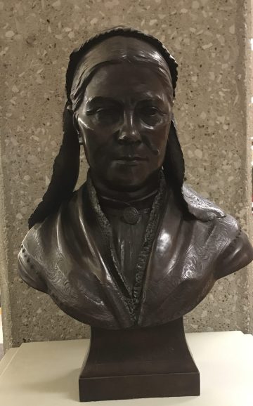 Doing historical research at Oberlin College is always a treat. At Terrell Library, relics of the college’s long history of support for women’s rights and African American rights abound. They include this bronze bust of anti-slavery and feminist activist Lucy Stone, an Oberlin grad that was the first women from Massachusetts to be awarded a college degree. Photo by David Cecelski