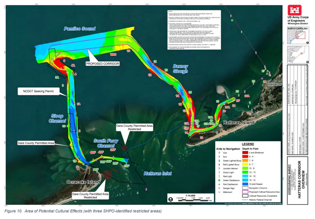 Proposed Rollinson Channel realignment project area. Map: Army Corps of Engineers