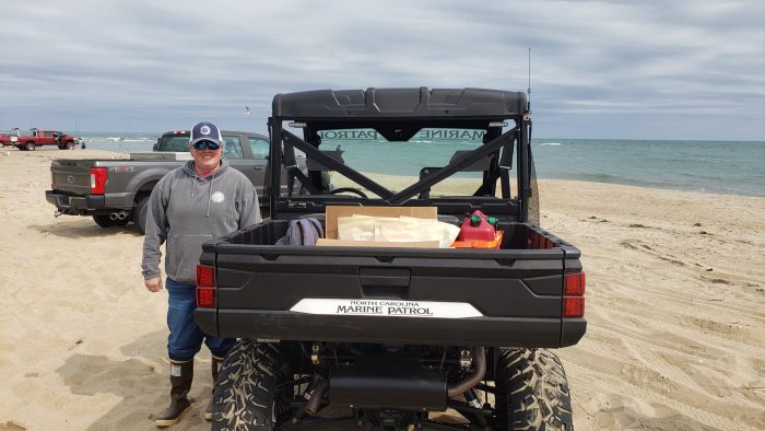  North Carolina Division of Marine Fisheries Director Kathy Rawls at Cape Point on Wednesday. Photo: Island Free Press 