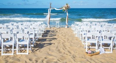 Beach wedding setup by a Cape Hatteras Commercial Use Authorization holder. Photo: National Park Service 