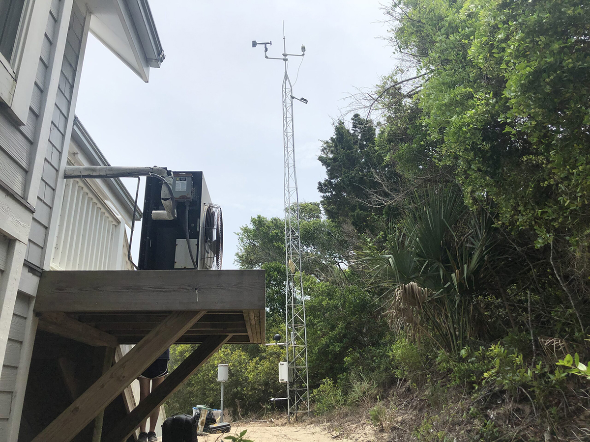 ECOnet station at Bald Head Island Conservancy. Photo: State Climate Office of North Carolina