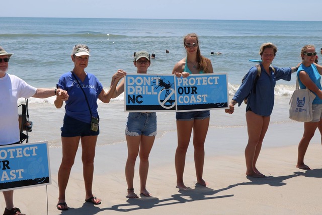 Clean energy supporters can join others Saturday at four locations on the North Carolina coast to say no to fossil fuels at the Hands Across the Sand event. 