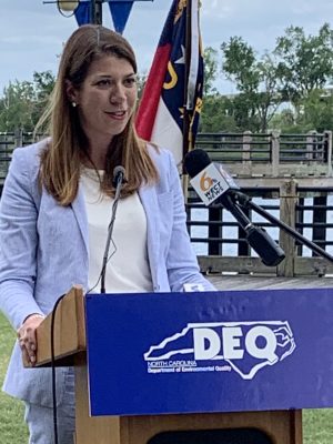 NCDEQ Secretary Elizabeth Biser speaks Tuesday in Wilmington. Photo: Trista Talton