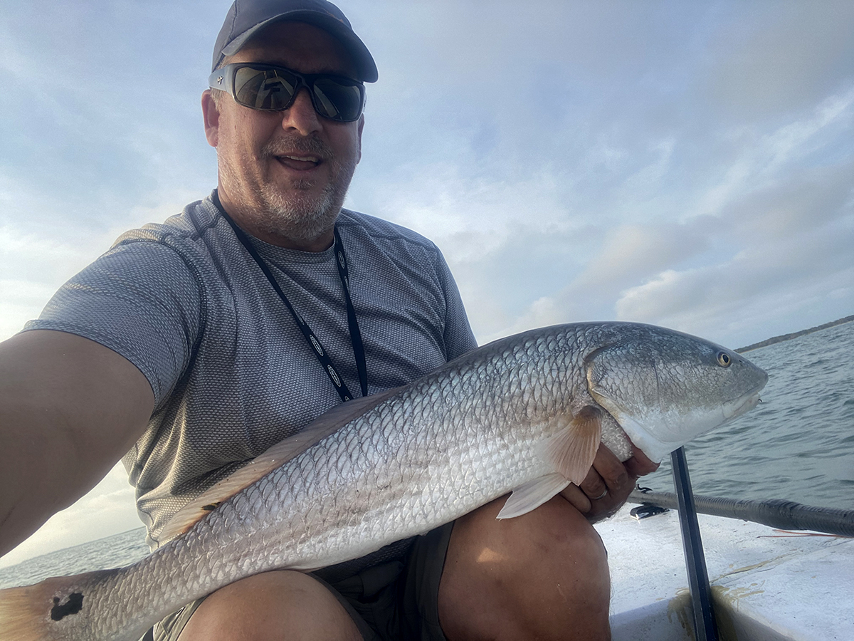 A 33-inch redfish that I thought was a shark. Photo: Capt. Gordon Churchill