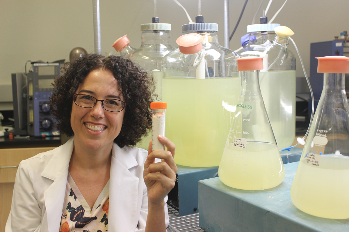 Catharina Alves-de-Souza is director of UNCW’s Algal Resources Collection. Photo:  Arden Lumpkin