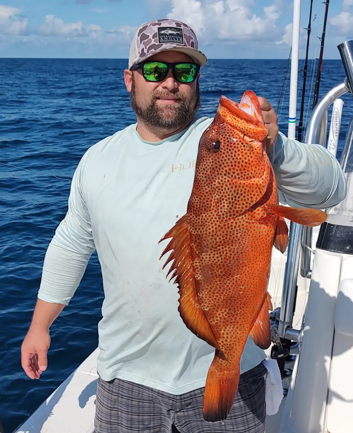 Jared Lambert and his record fish. Photo: Division of Marine Fisheries