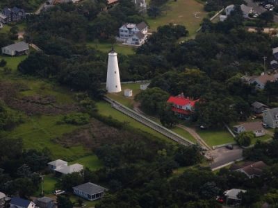 Aerial view of the Ocracoke Light Station. Photo: NPS  