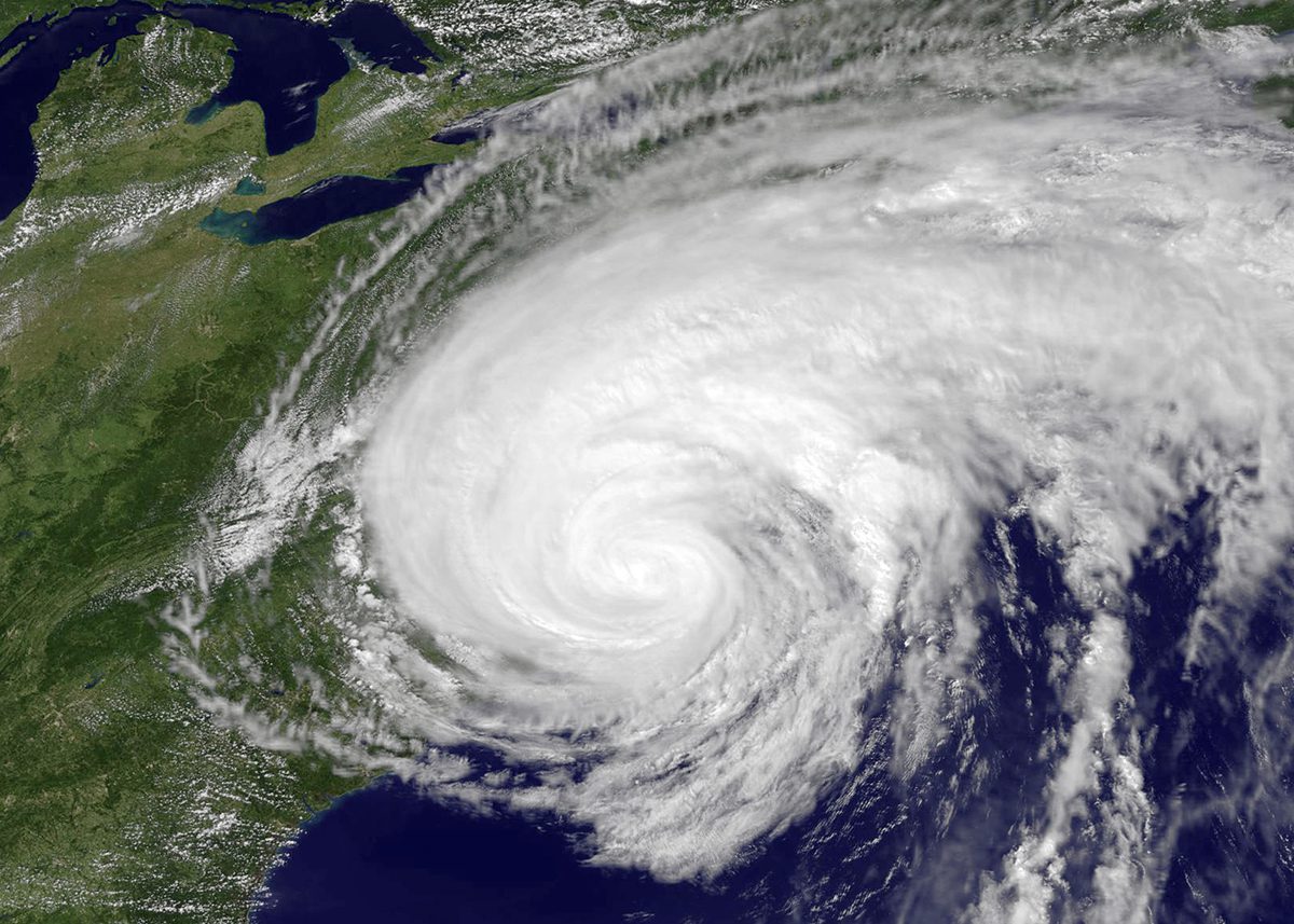 Hurricane Irene makes landfall on the Outer Banks Aug 27, 2011. Photo: NASA