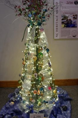 Lewis family tree in the 2021 Gallery of Trees at Core Sound Waterfowl Museum and Heritage Center. Photo: Core Sound