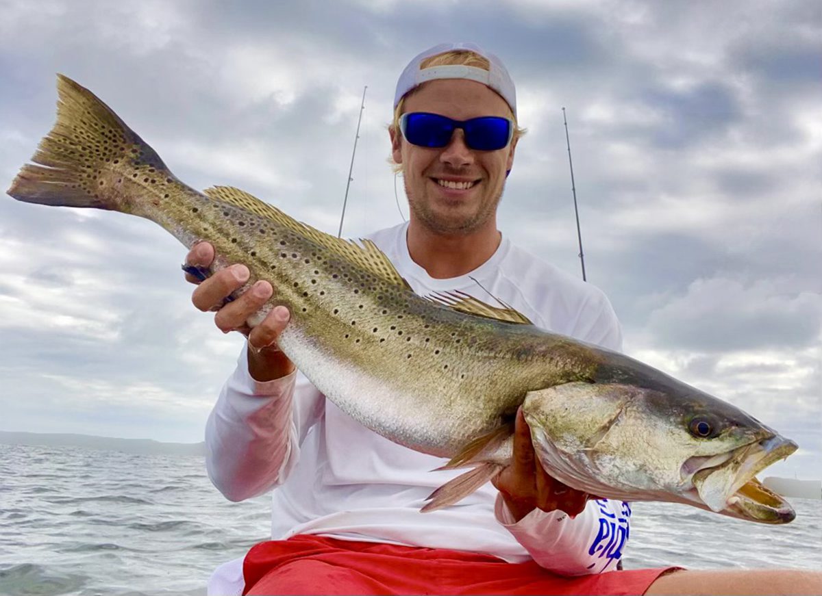 John Petrigac shows off an honest-to-goodness 30-inch speckled trout caught at Location X. Contributed photo.