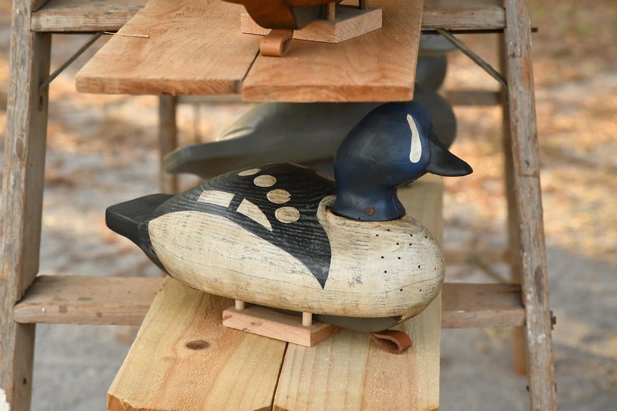 Decoys, like this one shown here at last year's Waterfowl Weekend, will be for sale during this year's event. Photo: Core Sound