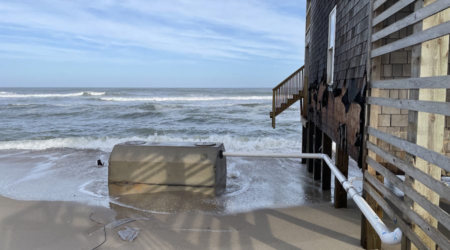 An exposed septic tank on the Cape Hatteras National Seashore in Rodanthe. Photo: National Park Service
