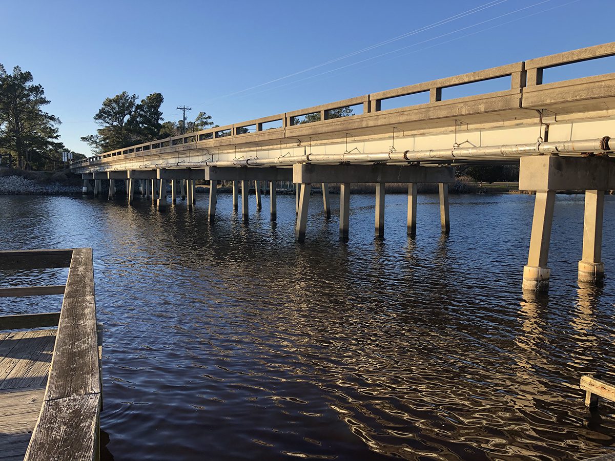 The bridge over Dawson's Creek in Pamlico County. Photo: Eric Medlin