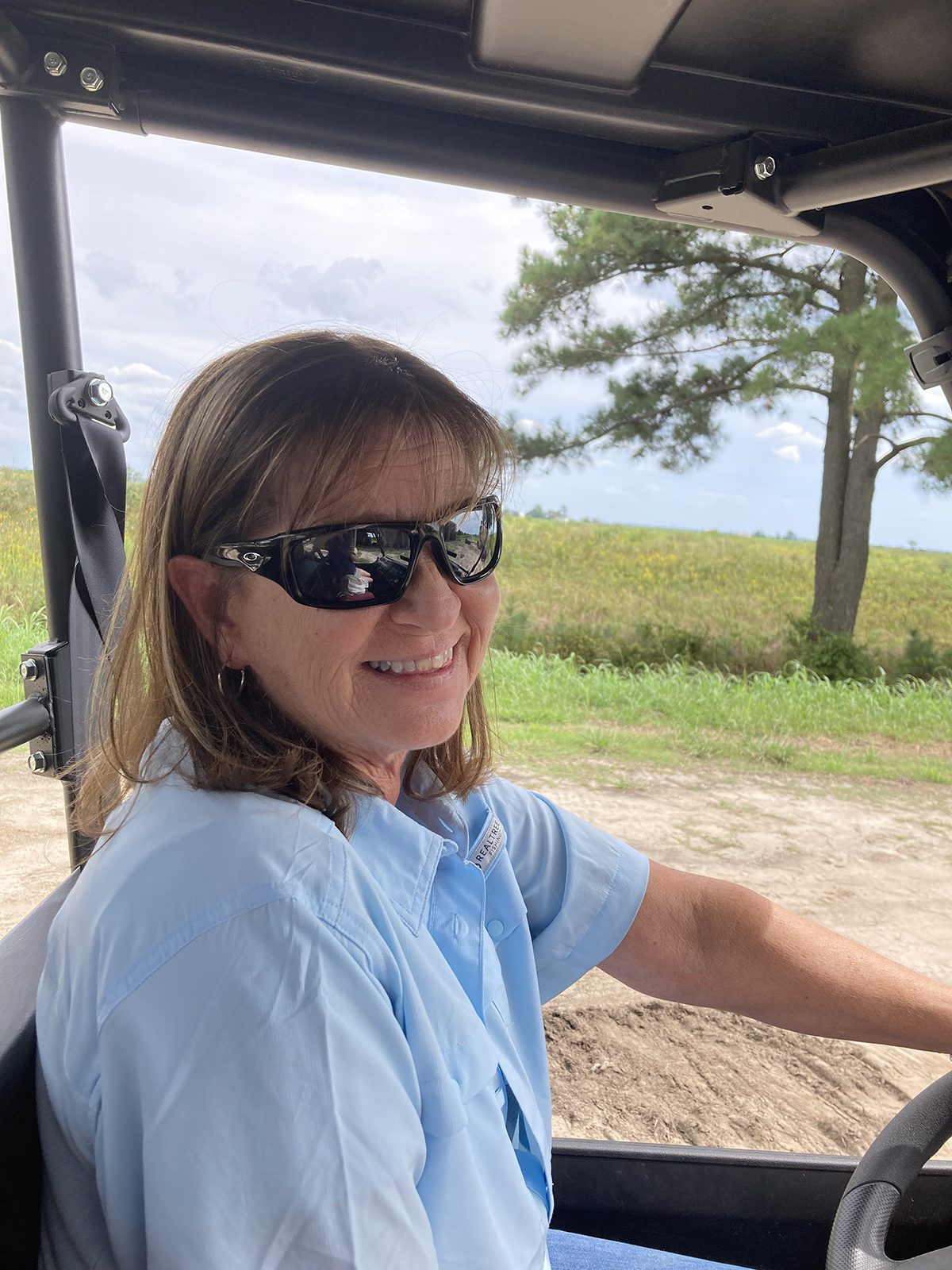 Angie Tooley drives her all-terrain vehicle at Carolina Ranch in September. Photo: Catherine Kozak